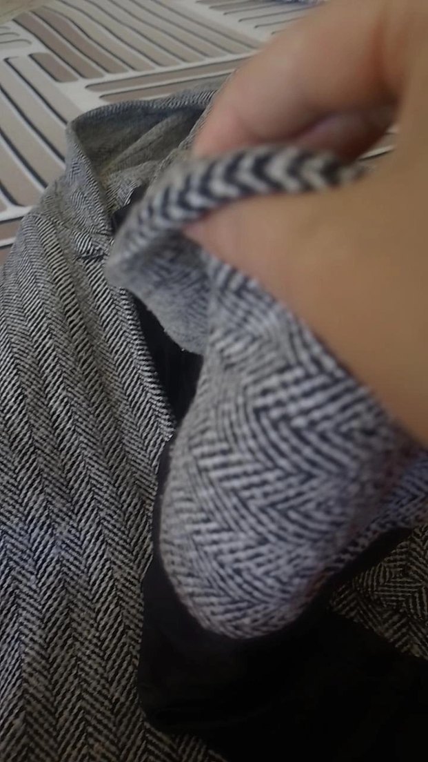 Kapüşonlu Desenli Kadın Kaban - Görsel 5