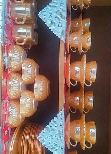 Beden 6 kişilik antika yemek takımı
