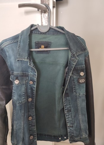 Diğer Düğmeli Lacivert Denim Kadın Ceket