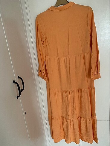 36 Beden turuncu Renk Elbise
