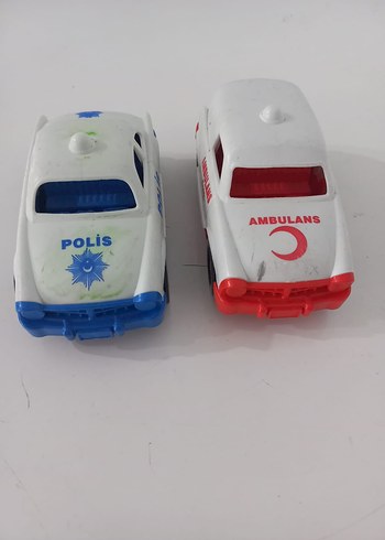 Renkli Polis ve Ambulans Oyuncak Arabalar