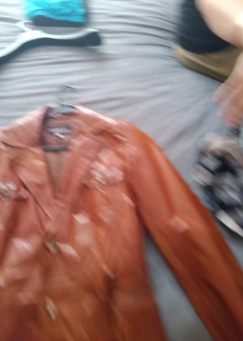 Derimod Kahverengi Kadın Deri Biker Ceket