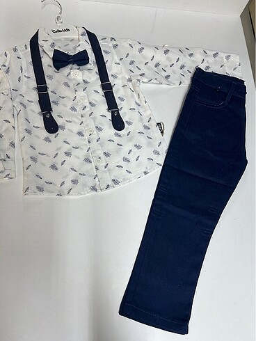 Askı-papyonlu erkek çocuk takım - Görsel 7