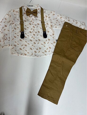 Askı-papyonlu erkek çocuk takım - Görsel 6