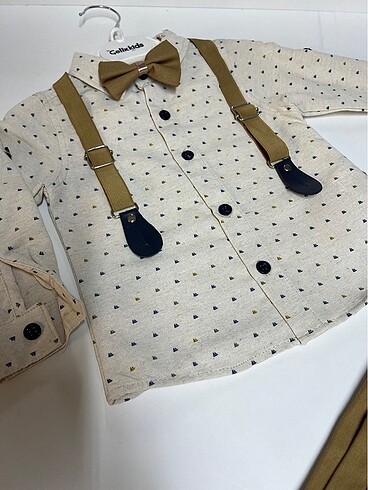 Askı-papyonlu erkek çocuk takım - Görsel 4