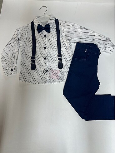 Askı-papyonlu erkek çocuk takım - Görsel 14