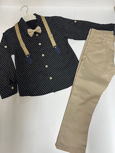 Askı-papyonlu erkek çocuk takım - Görsel 13