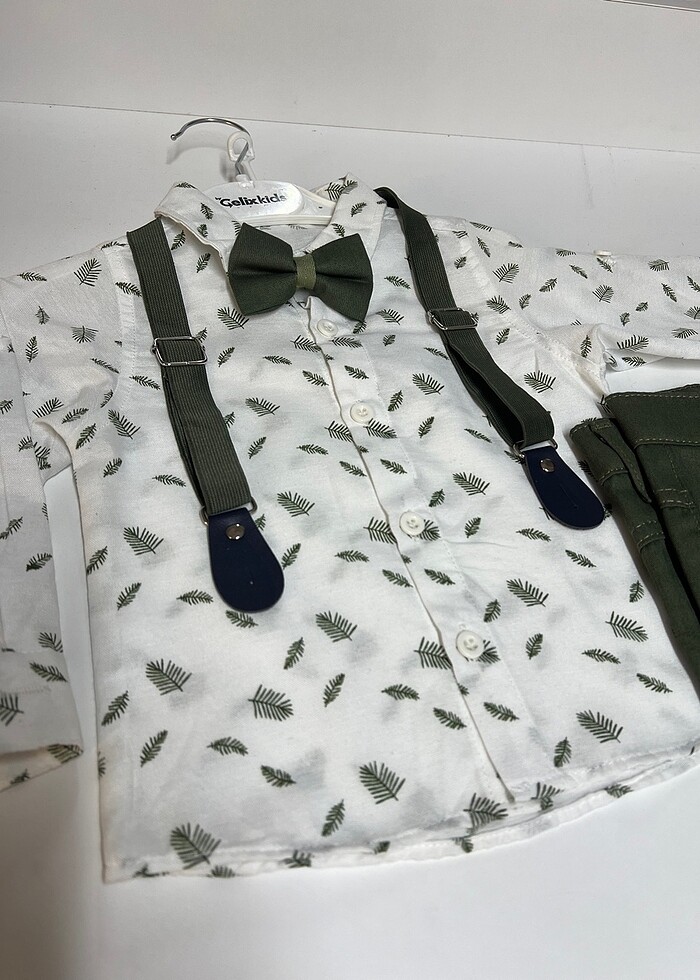 Askı-papyonlu erkek çocuk takım - Görsel 5