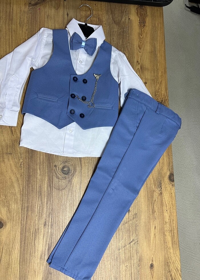 Zincirli erkek çocuk takım elbise - Görsel 4