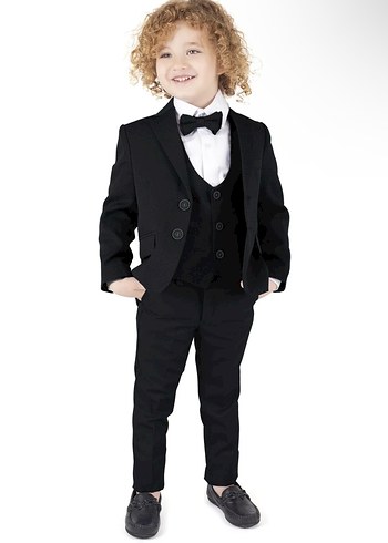 Bej Modern Klasik Erkek Çocuk Takım Elbise - Görsel 3