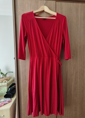 Kırmızı penye elbise
