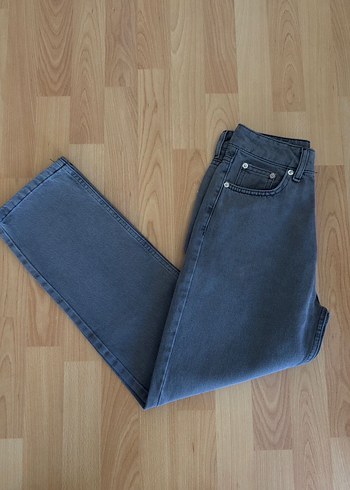 diğer Beden gri Renk Gri Regular Fit Kadın Denim Pantolon
