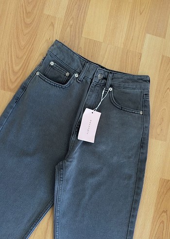 diğer Beden Gri Regular Fit Kadın Denim Pantolon