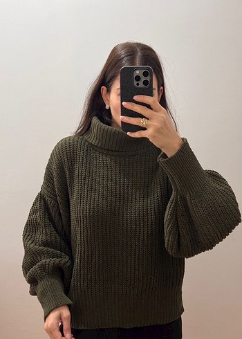 Primark Haki renk şönil Kazak
