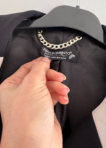 s Beden Düğmeli Siyah Kadın Blazer Ceket