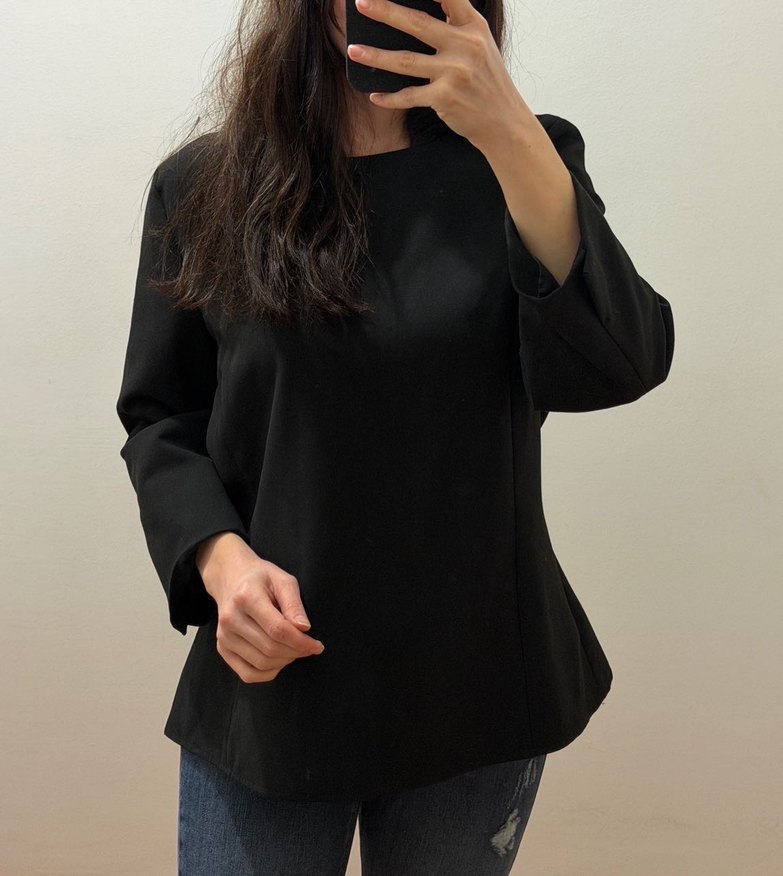 Siyah Uzun Kollu Kadın Bluz - Görsel 3