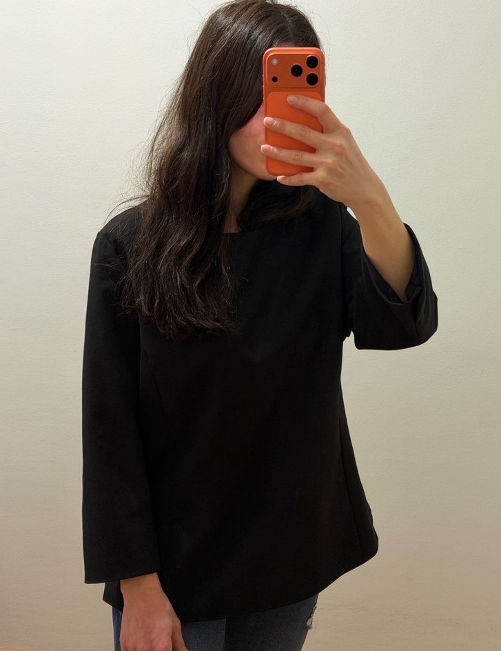 Siyah Uzun Kollu Kadın Bluz - Görsel 4