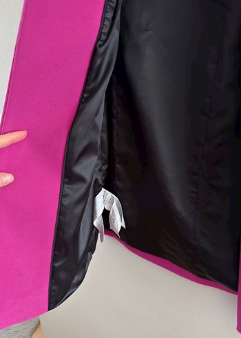 Kadın fuşya Uzun Kollu Düğmeli Blazer - Görsel 3