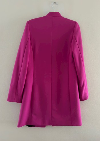 Kadın fuşya Uzun Kollu Düğmeli Blazer - Görsel 4