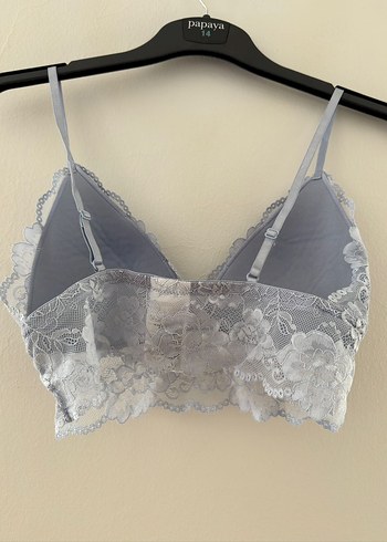 H&M Gri Nakışlı Bohem Kadın Bralet