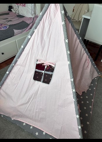 Pembe Gri Çocuk Oyun Çadırı - Görsel 3
