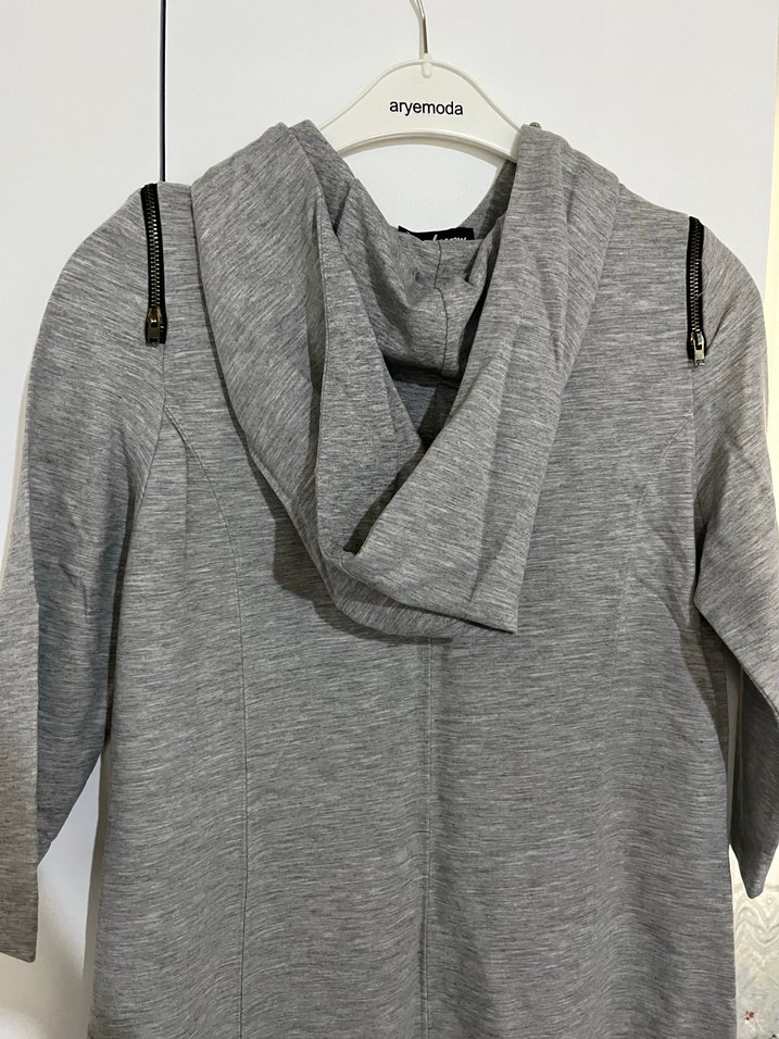 Gri Midi Uzun Kollu Triko Elbise - Görsel 3