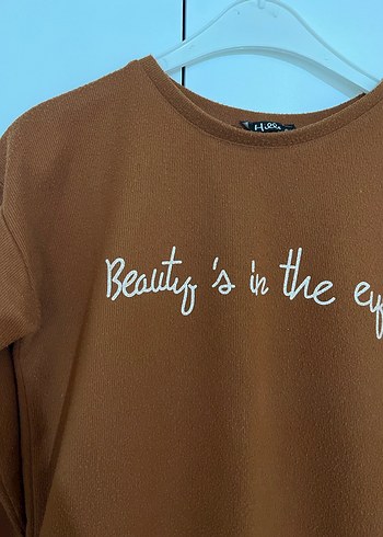 Kadın Kahverengi Pamuklu Sweatshirt - Görsel 2