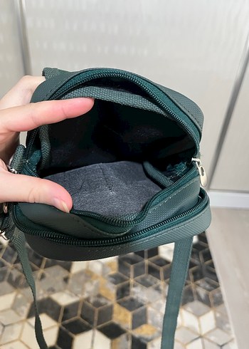 Koyu yeşil Deri Kadın Çapraz Çanta - Görsel 4