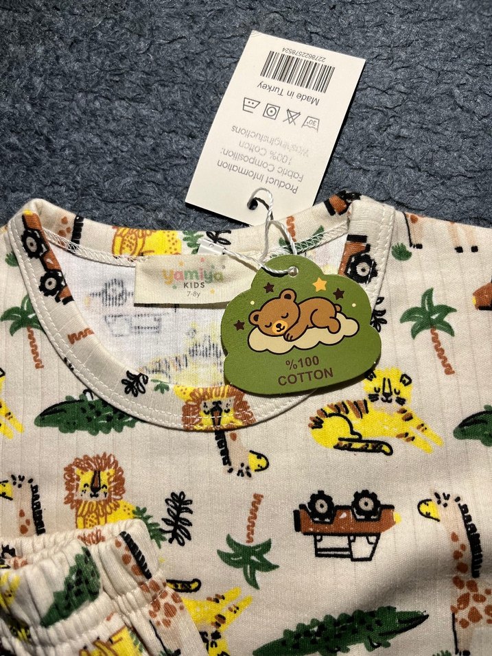 7-12 Yaş Pamuklu Baskılı Çocuk Takımı - Görsel 2