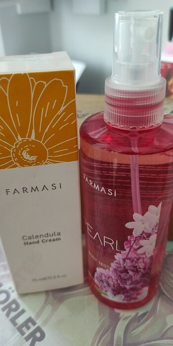Farmasi bouquet pearl vücut kolonyası ve calendula el kremi