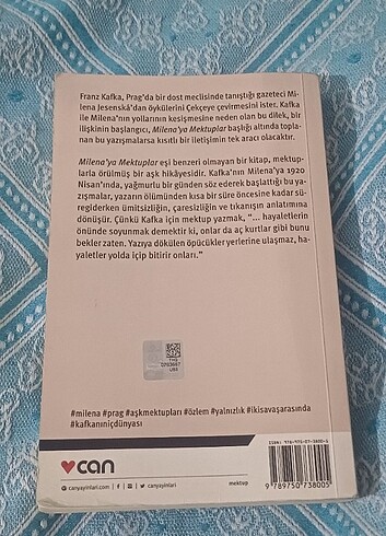 CAN YAYINLARI Milena'ya Mektuplar-Franz Kafka
