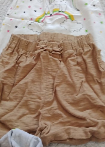 Diğer Kız Çocuk Çok Renkli Pamuklu Askısız Pijama Takımı