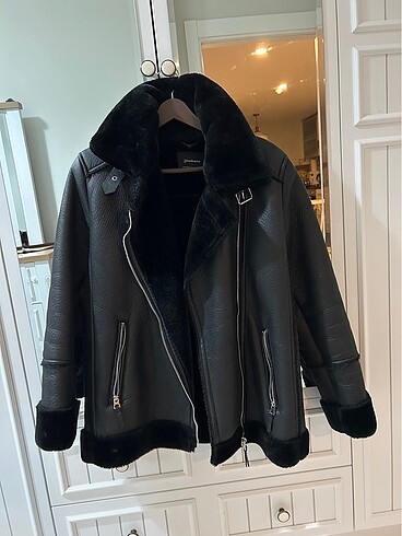 Strasivarius biker mont siyah