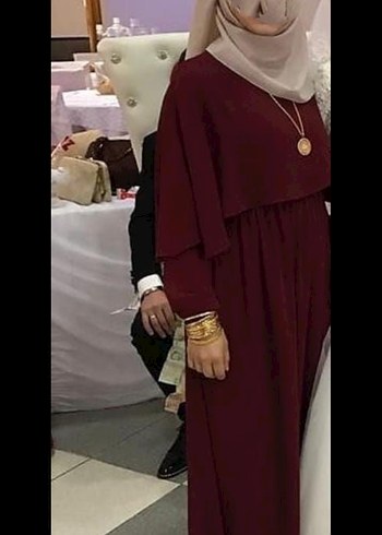 Alvina Bordo Uzun Kollu Drapeli Kadın Elbise