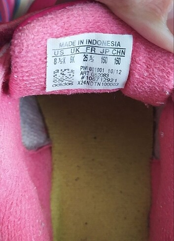 25 Beden pembe Renk Ürün orijinal adidas spor ayakkabı