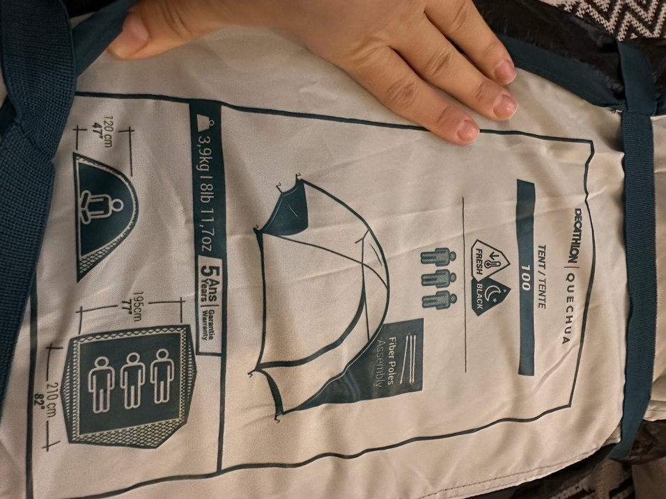 Decathlon fresh black çadır - Görsel 3