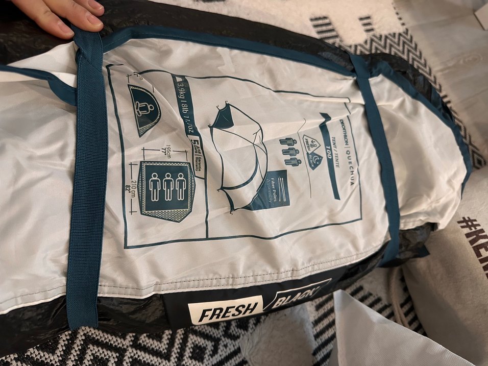 Decathlon fresh black çadır - Görsel 2