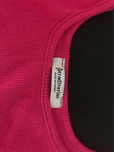 36 Beden Stradivarius askılı pembe crop bustiyer
