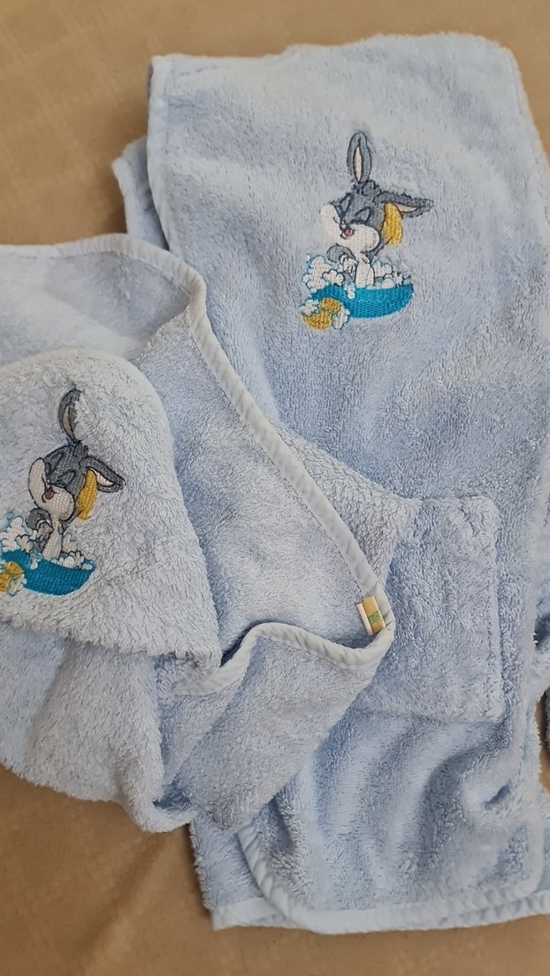 Özdilek Nakışlı Erkek Çocuk Bornoz ve Havlu Seti - Görsel 2