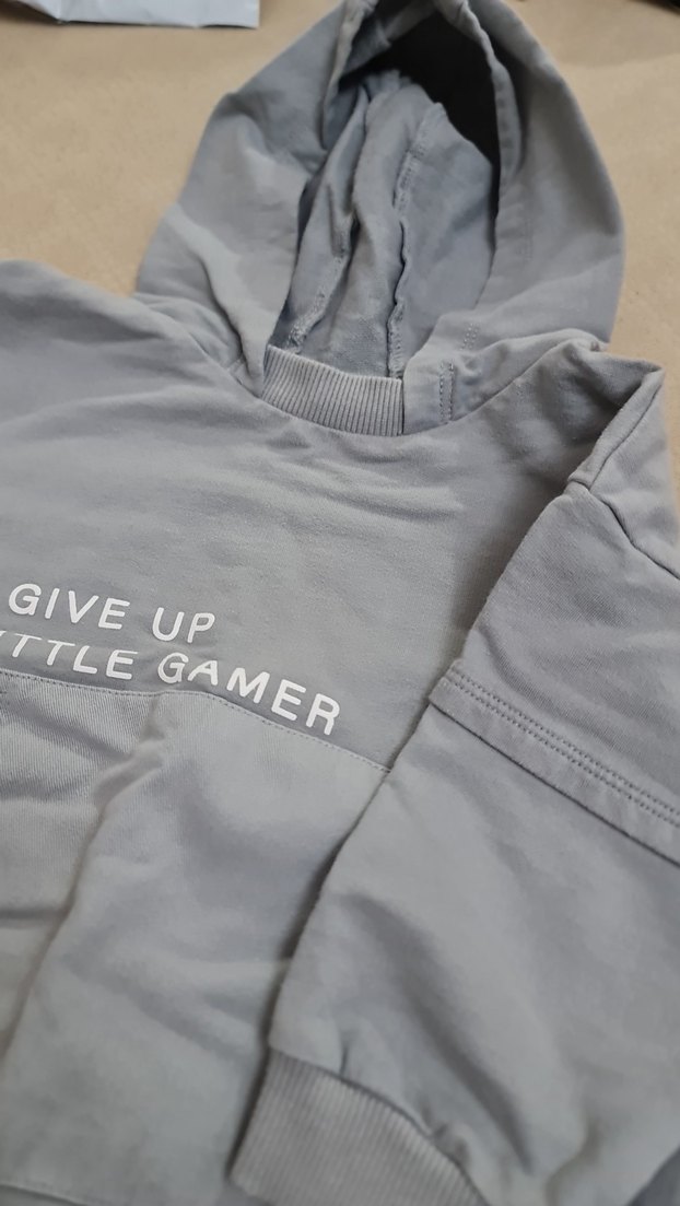 Kapüşonlu Gri Erkek Çocuk Sweatshirt - Görsel 3