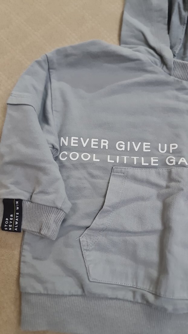 Kapüşonlu Gri Erkek Çocuk Sweatshirt - Görsel 2