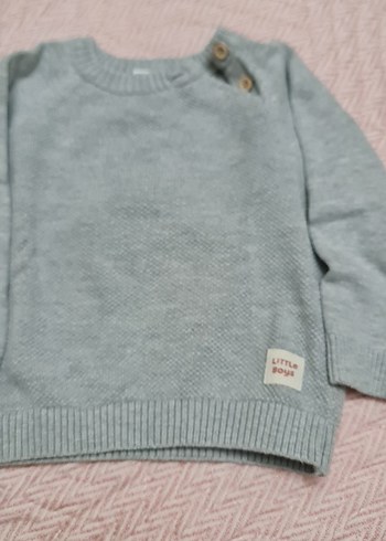 Gri Örgü Erkek Çocuk Kazak - Görsel 2