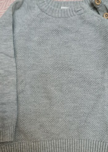 Gri Örgü Erkek Çocuk Kazak - Görsel 3