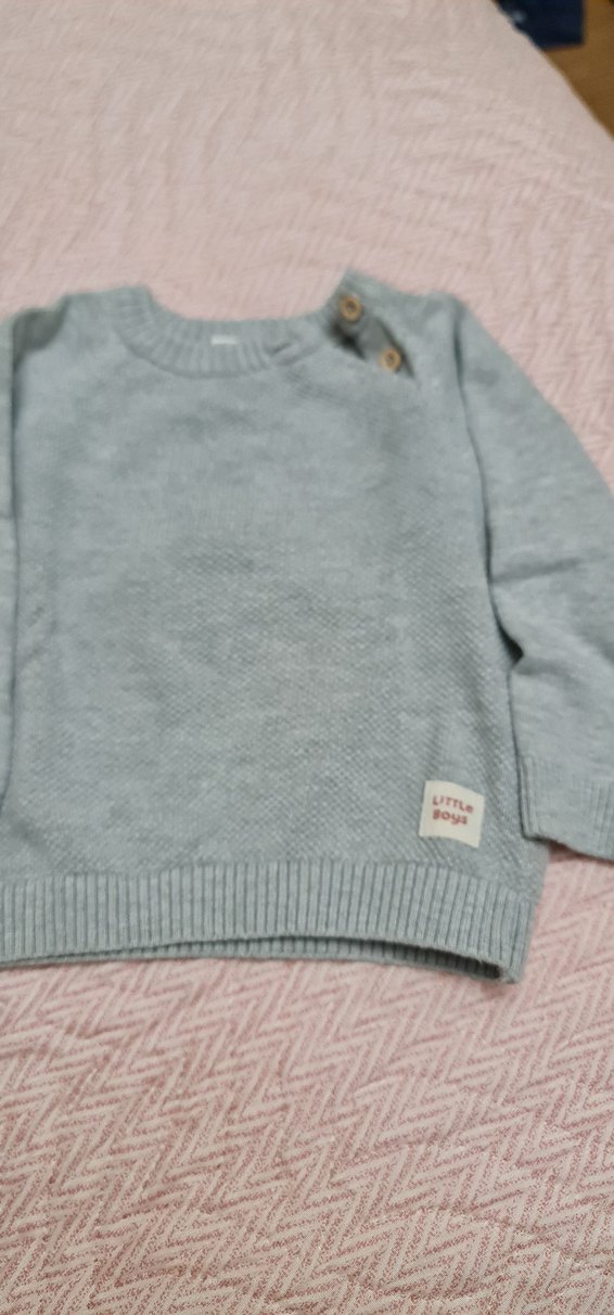 Gri Örgü Erkek Çocuk Kazak - Görsel 2