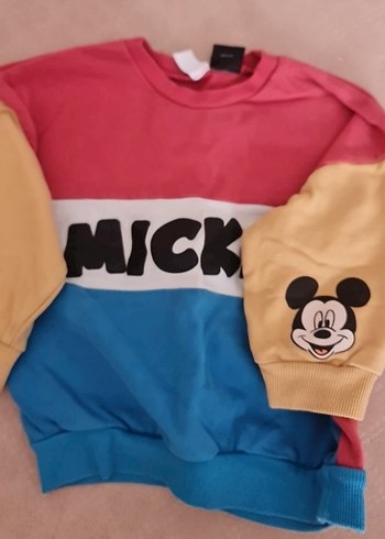 Renkli Mickey Baskılı Erkek Sweatshirt - Görsel 2