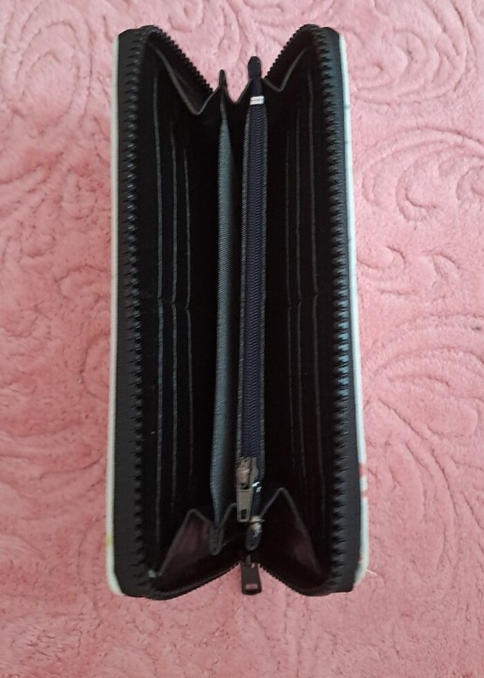 Kedi desenli 4 bölmeli cüzdan - Görsel 2