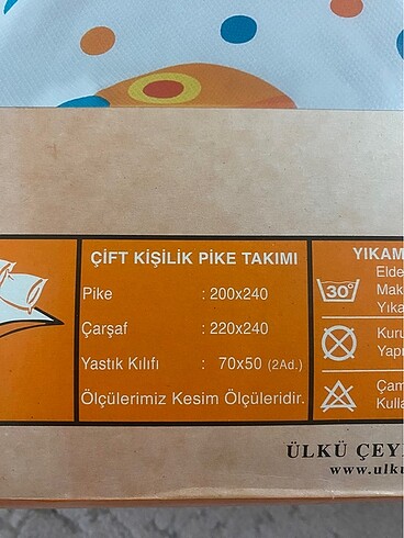 Çift kişilik pike takımı