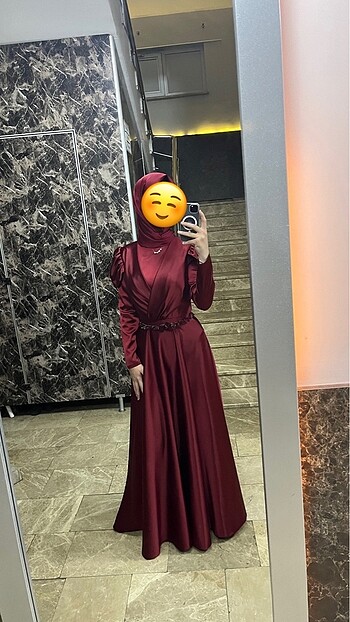 Saten tesettür abiye