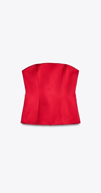 ZARA Açık Omuzlu Saten Top