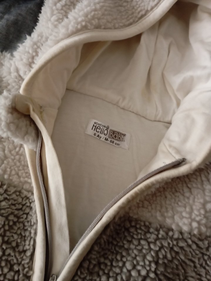 Gri Kürklü Bebek Erkek Tulumu e bebek - Görsel 2